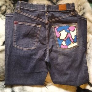 BDG Vintage Button Fly Relaxed Straight Painted Jeans